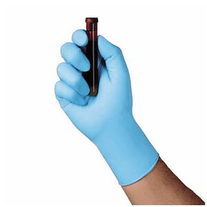 BLUE NITRILE - P/F EXAM - TEXTURED - L